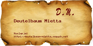 Deutelbaum Mietta névjegykártya